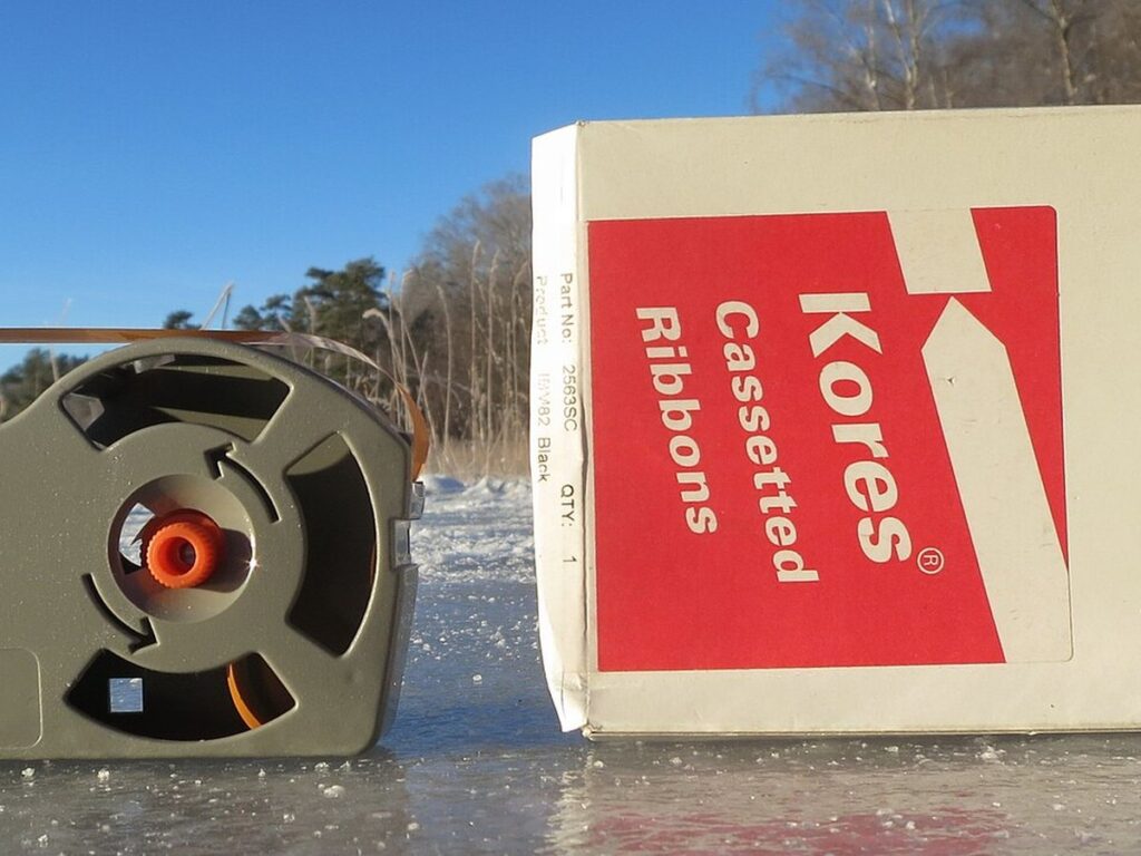 1990s black ribbon 2563SC for IBM 82 series typewriters by Austrian company Kores