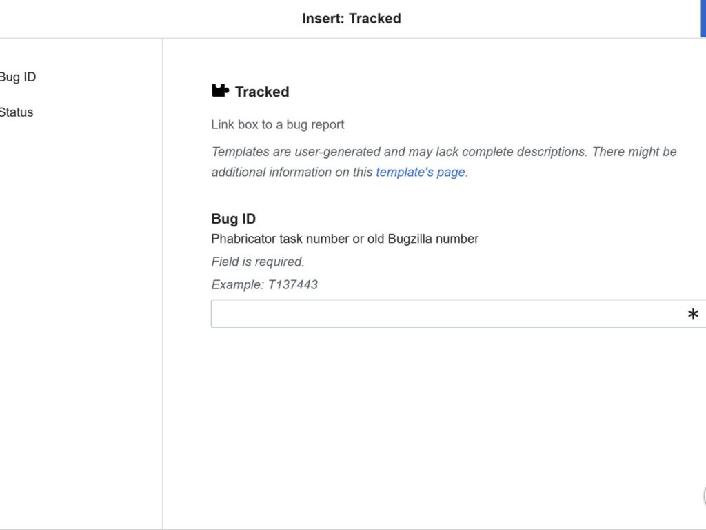 VisualEditor - Template with TemplateData - Description